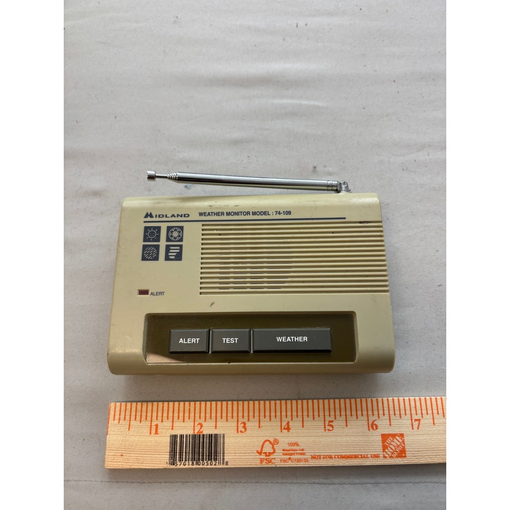 Midland Weather Monitor Model 74-109 Vintage Emergency Radio Untested For Parts